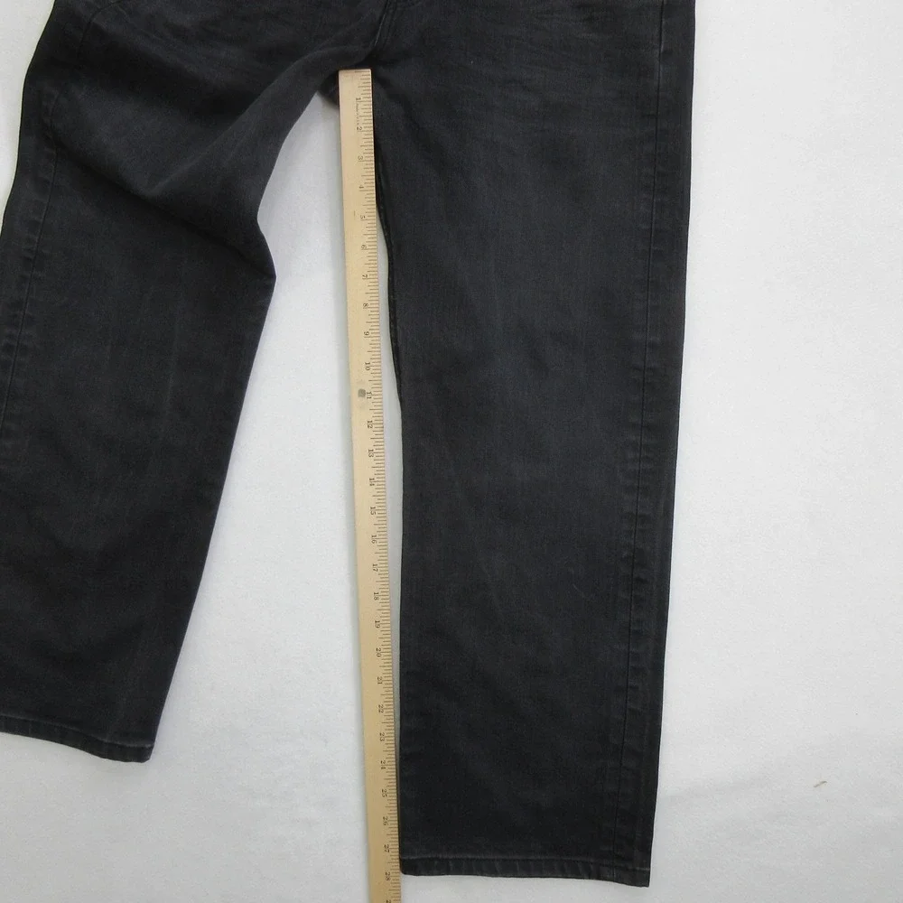 Levi's Men's Jeans 33x28 569 Loose Straight Black Denim Pants